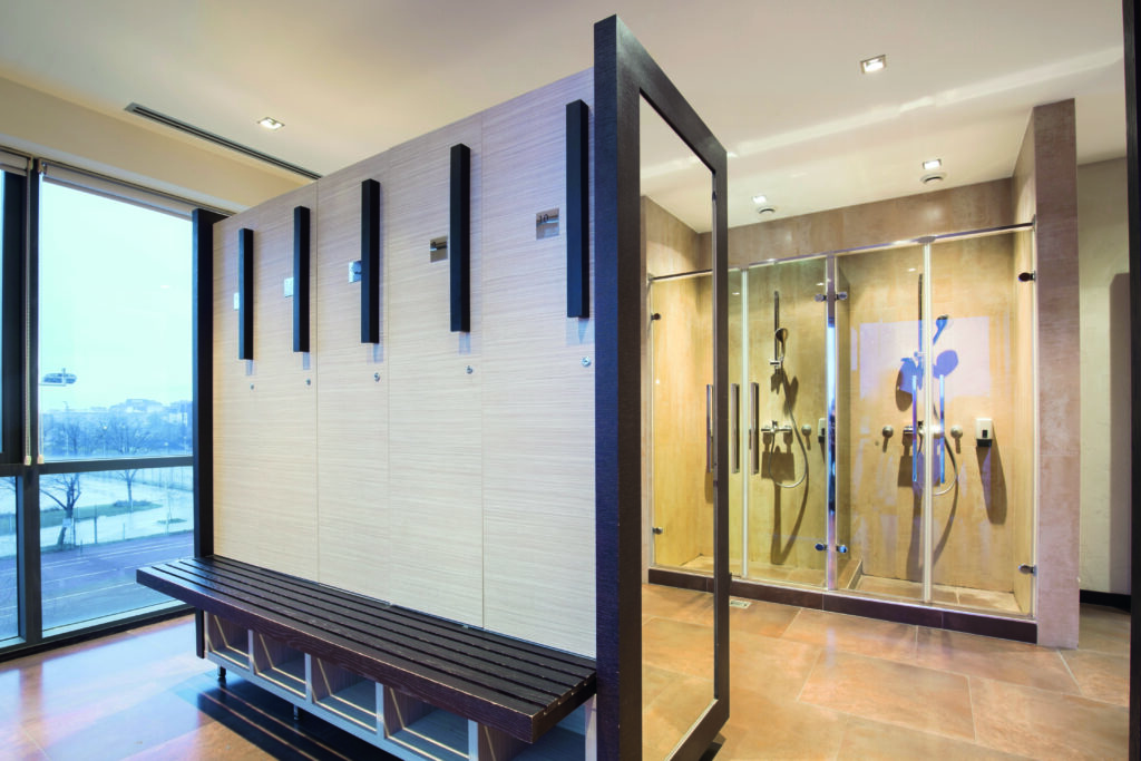 Fitness and spa locker and shower room